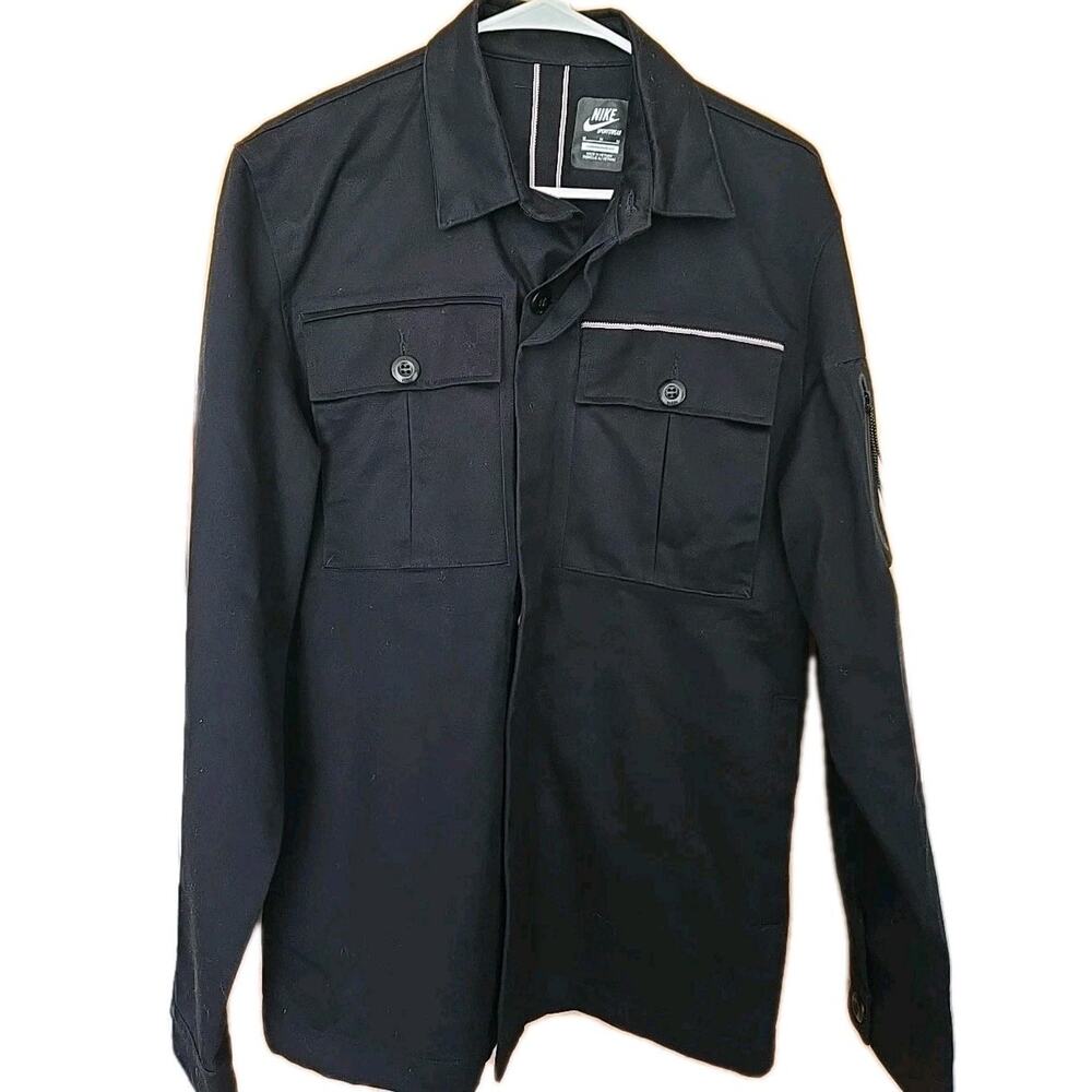 Nike NSW Sports Wear Cotton Jacket Black Size M